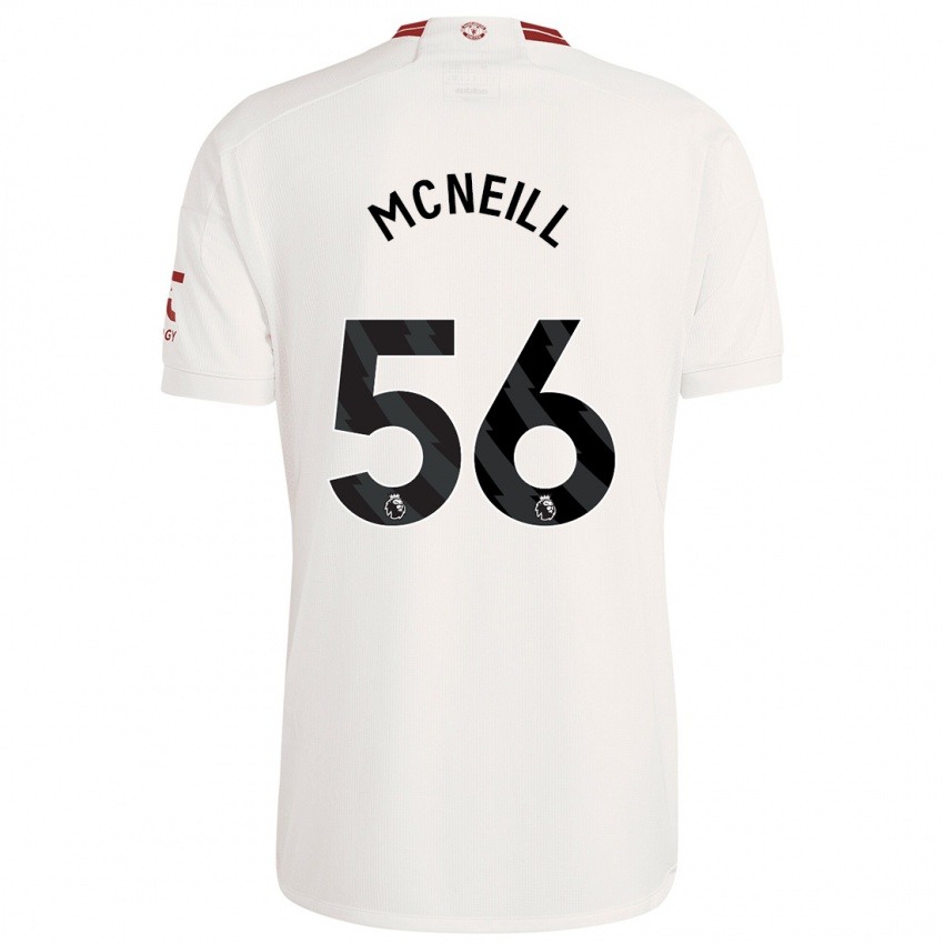 Gyermek Charlie Mcneill #56 Fehér Harmadik Számú Jersey 2023/24 Mez Póló Ing