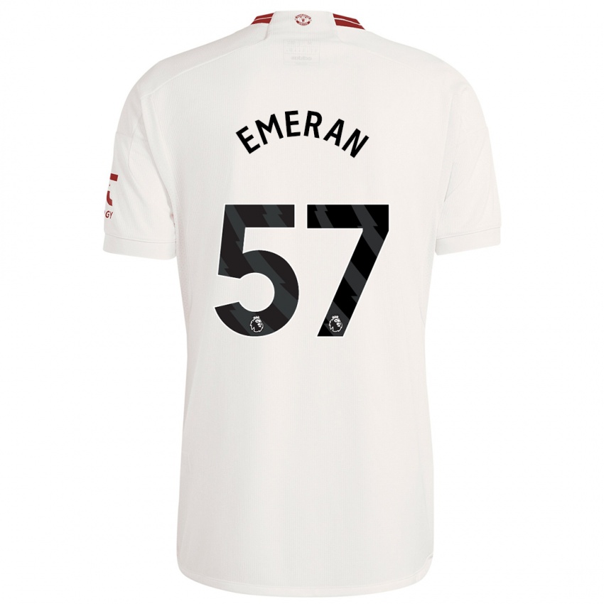 Gyermek Noam Emeran #57 Fehér Harmadik Számú Jersey 2023/24 Mez Póló Ing