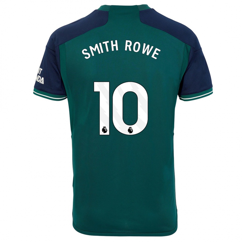 Gyermek Emile Smith Rowe #10 Zöld Harmadik Számú Jersey 2023/24 Mez Póló Ing