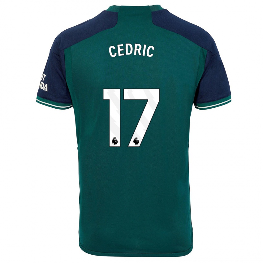 Gyermek Cedric Soares #17 Zöld Harmadik Számú Jersey 2023/24 Mez Póló Ing