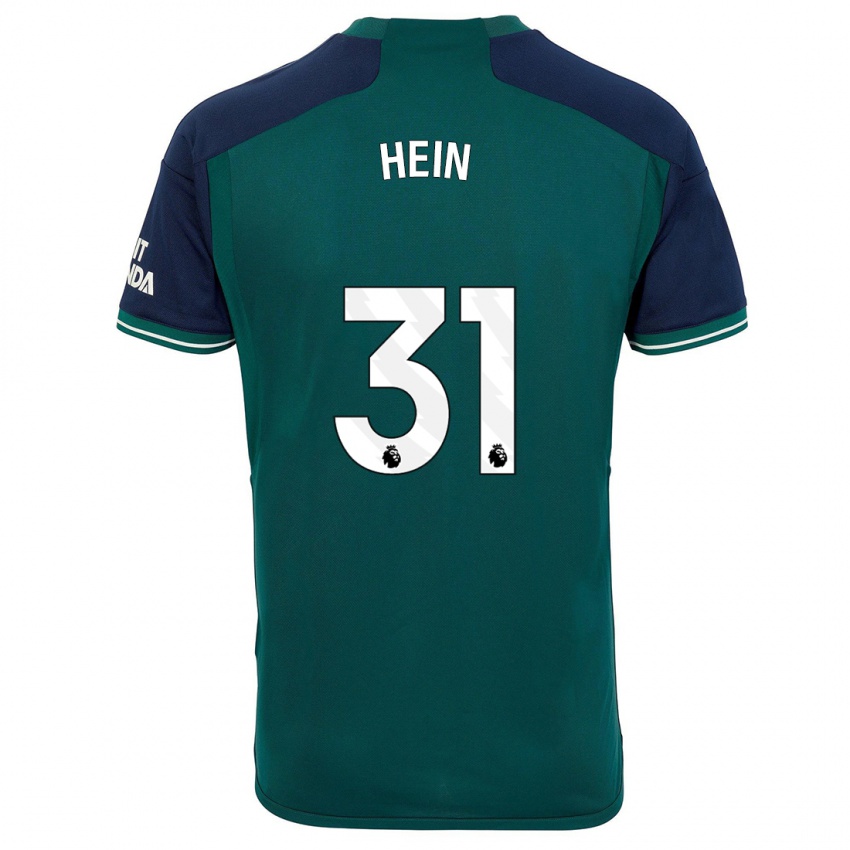 Gyermek Karl Hein #31 Zöld Harmadik Számú Jersey 2023/24 Mez Póló Ing