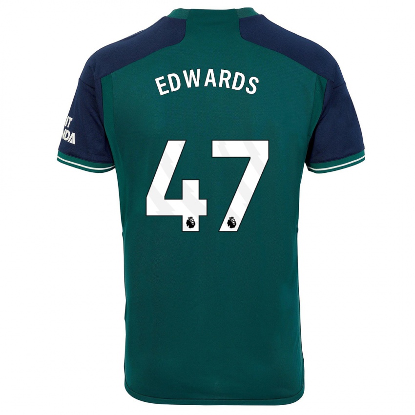 Gyermek Khayon Edwards #47 Zöld Harmadik Számú Jersey 2023/24 Mez Póló Ing