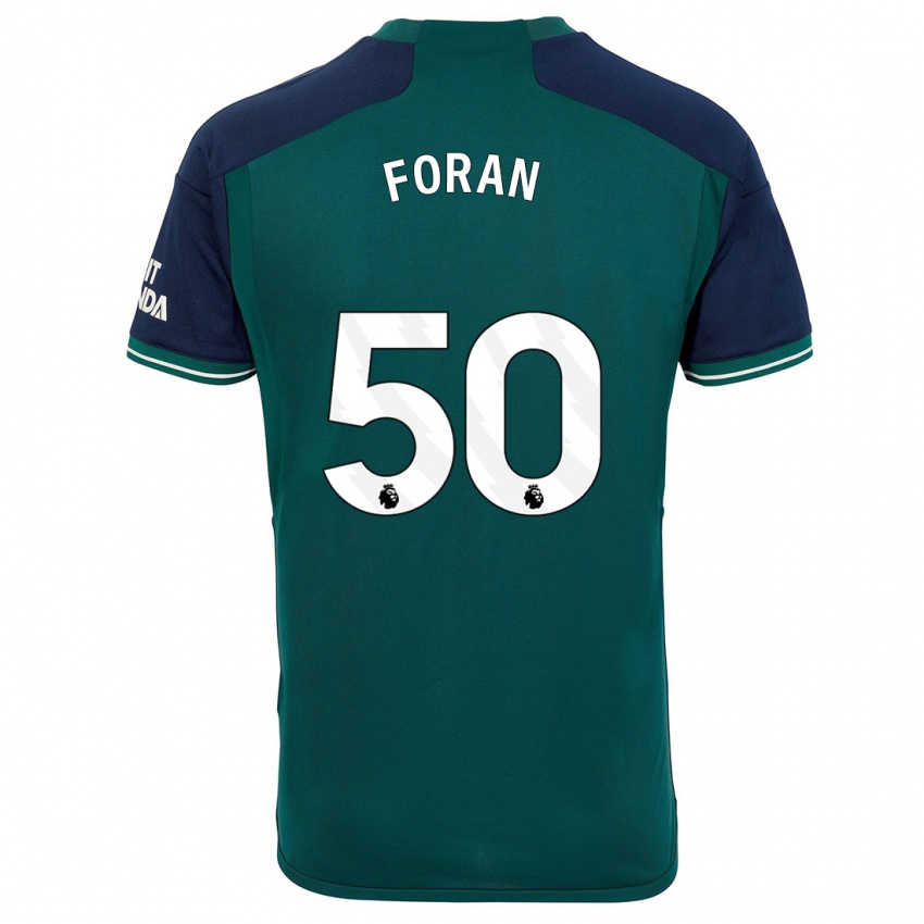 Gyermek Taylor Foran #50 Zöld Harmadik Számú Jersey 2023/24 Mez Póló Ing