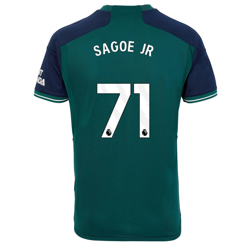 Gyermek Charles Sagoe Jr #71 Zöld Harmadik Számú Jersey 2023/24 Mez Póló Ing