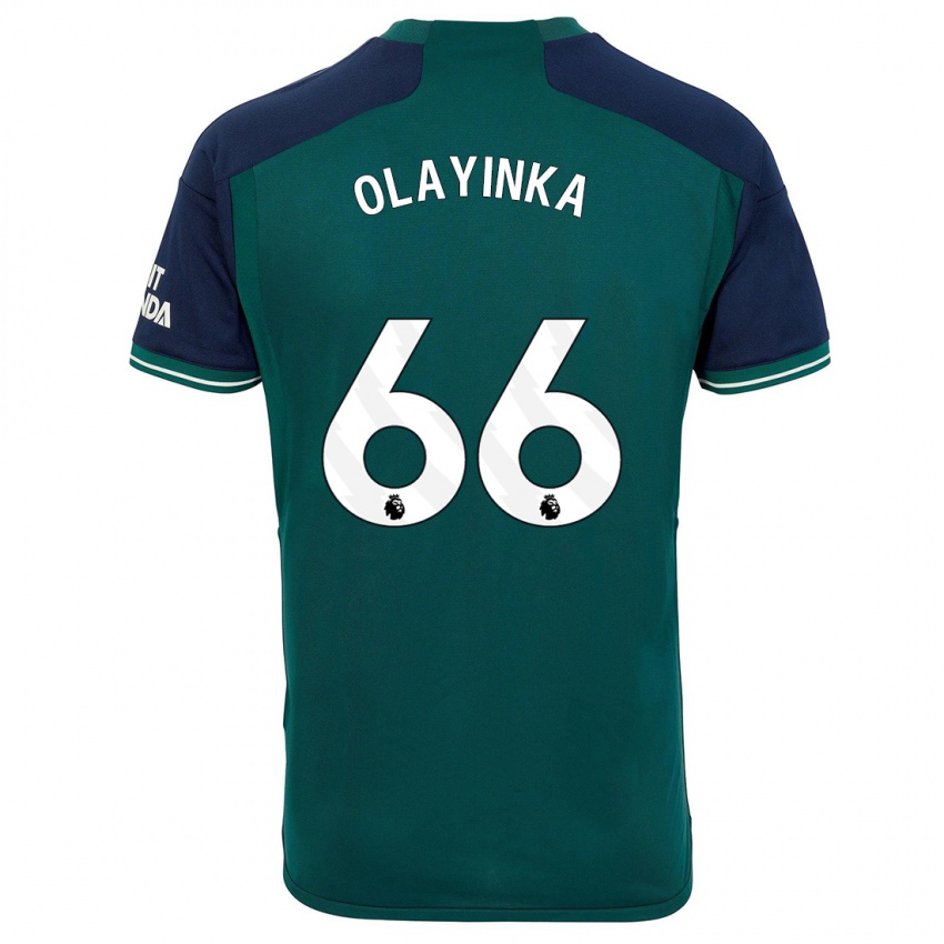 Gyermek James Olayinka #66 Zöld Harmadik Számú Jersey 2023/24 Mez Póló Ing