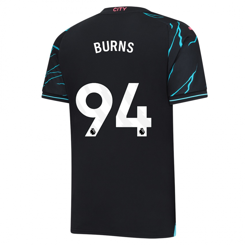 Gyermek Finley Burns #94 Sötétkék Harmadik Számú Jersey 2023/24 Mez Póló Ing