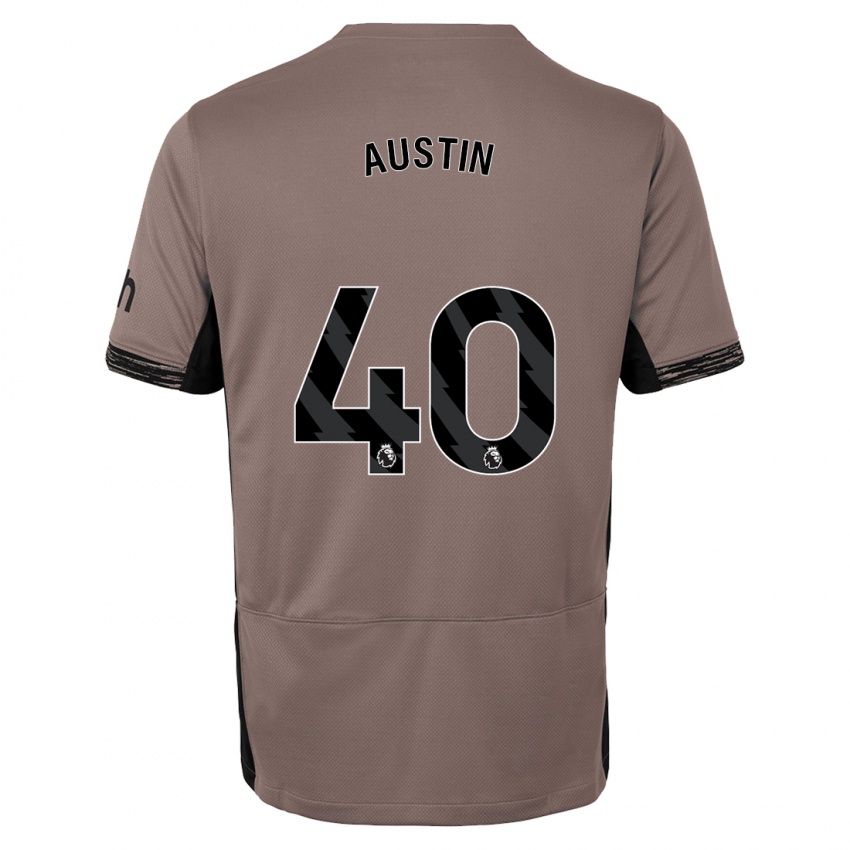 Gyermek Brandon Austin #40 Sötét Bézs Harmadik Számú Jersey 2023/24 Mez Póló Ing