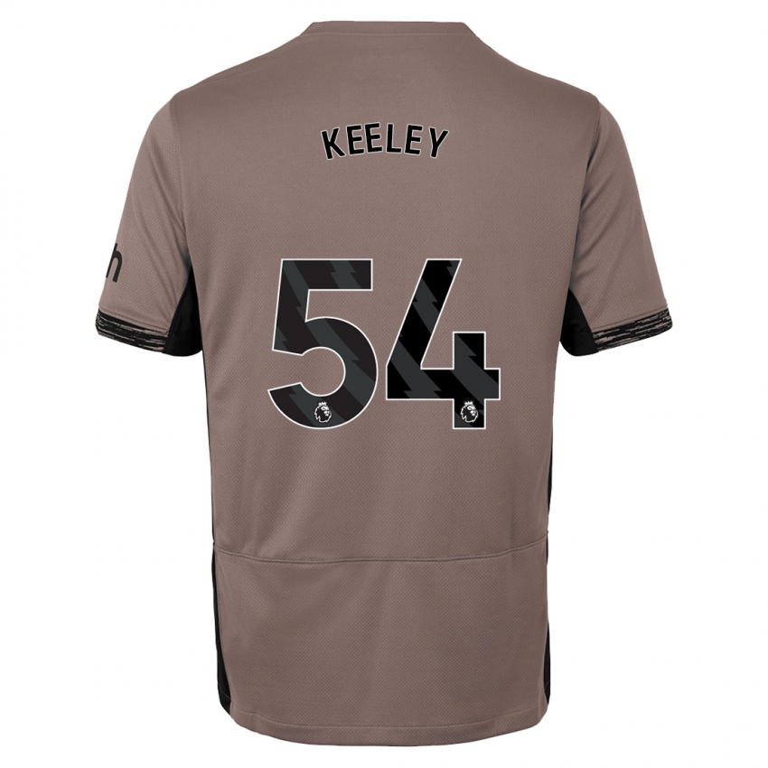 Gyermek Josh Keeley #54 Sötét Bézs Harmadik Számú Jersey 2023/24 Mez Póló Ing