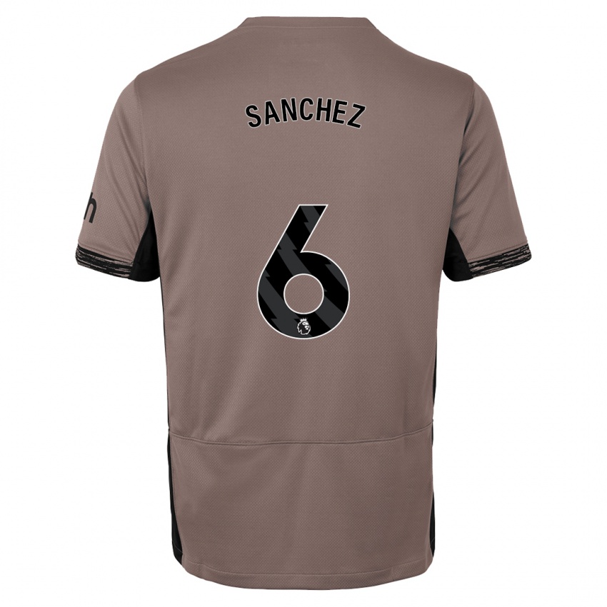 Gyermek Davinson Sanchez #6 Sötét Bézs Harmadik Számú Jersey 2023/24 Mez Póló Ing