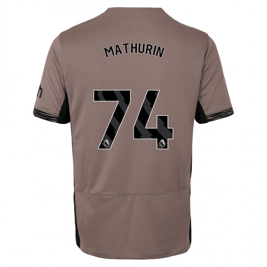 Gyermek Roshaun Mathurin #74 Sötét Bézs Harmadik Számú Jersey 2023/24 Mez Póló Ing