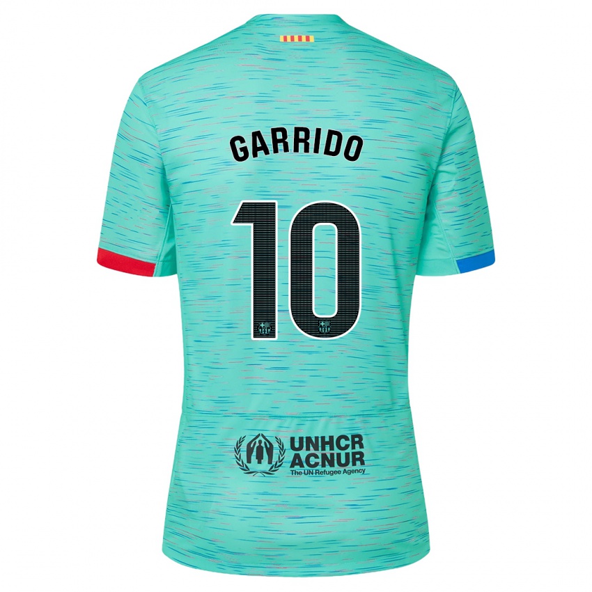 Gyermek Aleix Garrido #10 Light Aqua Harmadik Számú Jersey 2023/24 Mez Póló Ing