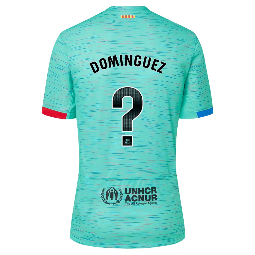 Gyermek Sergi Dominguez #0 Light Aqua Harmadik Számú Jersey 2023/24 Mez Póló Ing