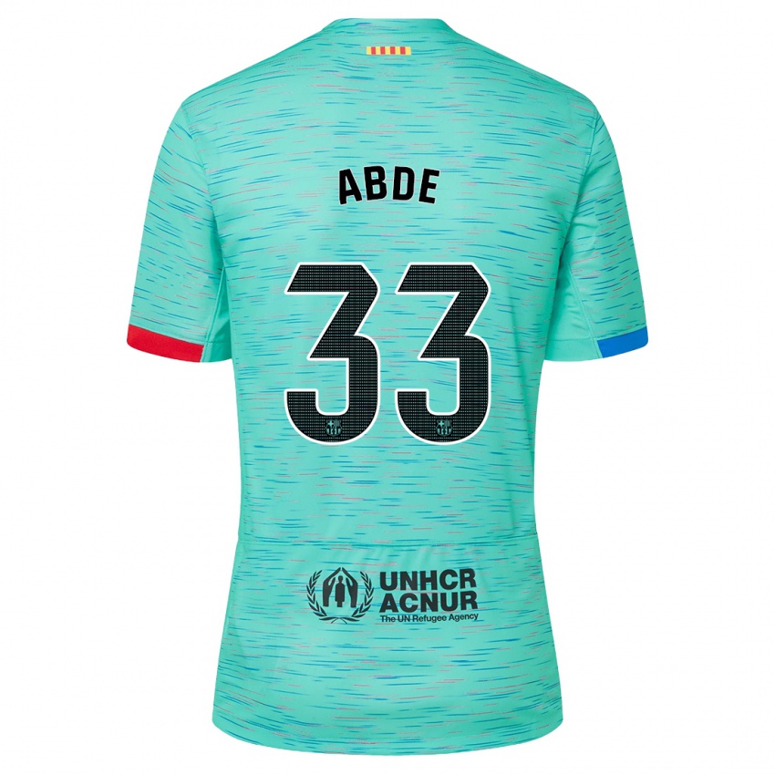 Gyermek Ez Abde #33 Light Aqua Harmadik Számú Jersey 2023/24 Mez Póló Ing