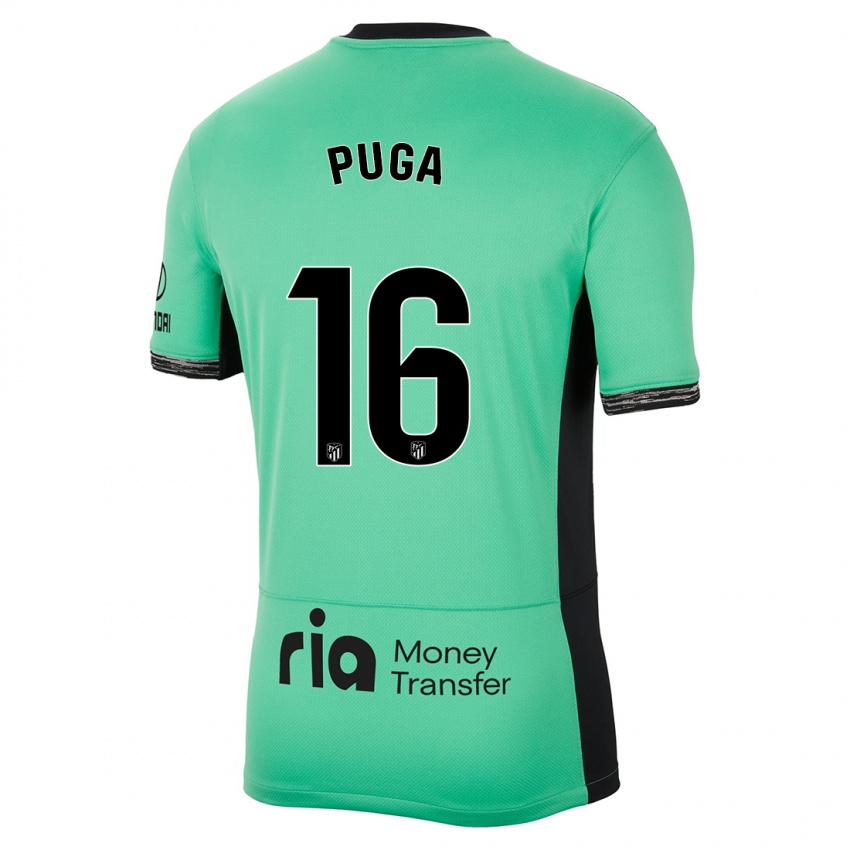 Gyermek Carlos Puga #16 Tavaszi Zöld Harmadik Számú Jersey 2023/24 Mez Póló Ing