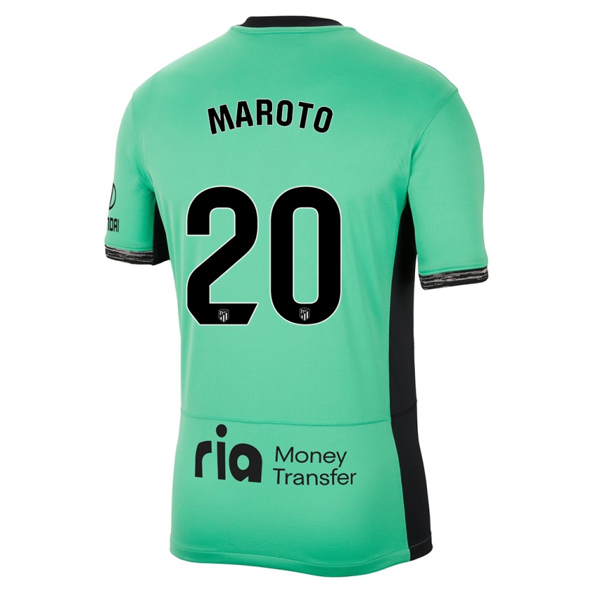 Gyermek Mario Maroto #20 Tavaszi Zöld Harmadik Számú Jersey 2023/24 Mez Póló Ing