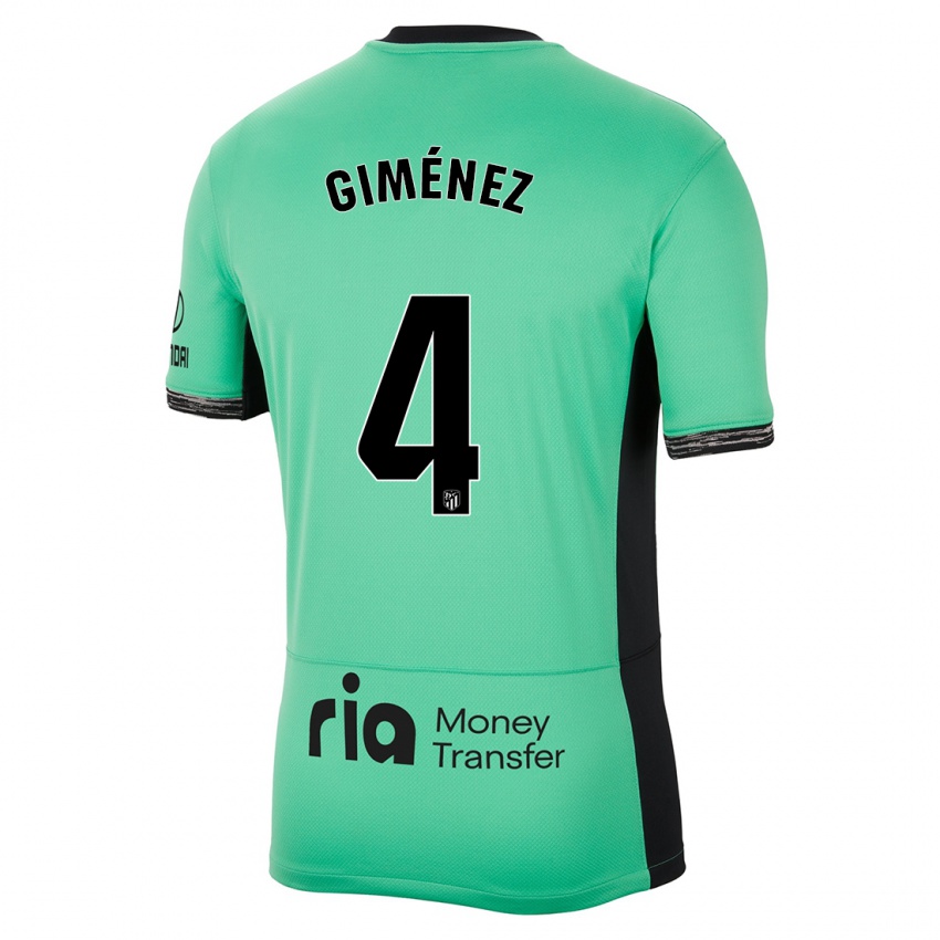 Gyermek Félix Giménez #4 Tavaszi Zöld Harmadik Számú Jersey 2023/24 Mez Póló Ing