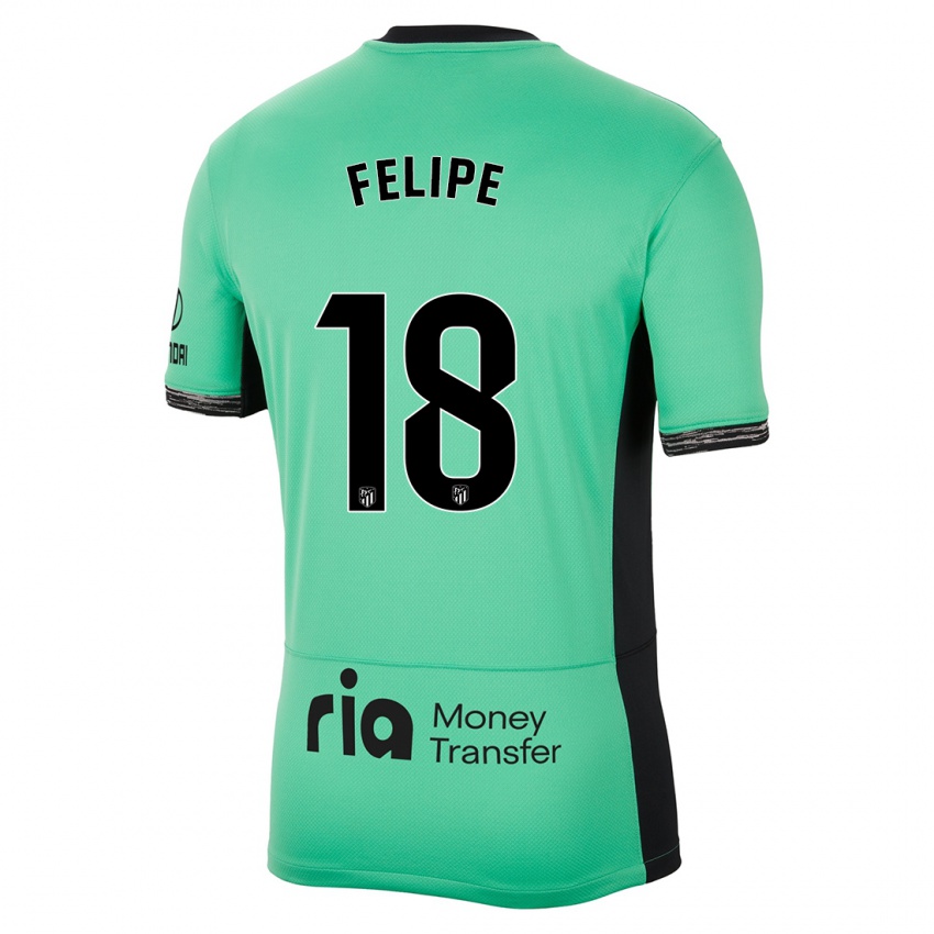 Gyermek Felipe #18 Tavaszi Zöld Harmadik Számú Jersey 2023/24 Mez Póló Ing