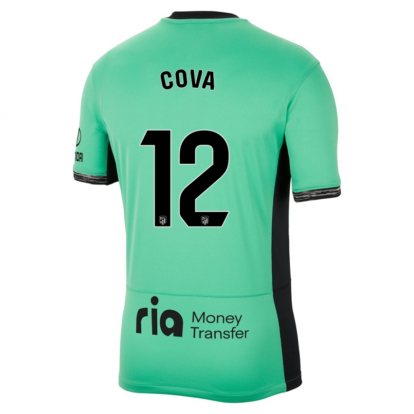 Gyermek Adrian Cova #12 Tavaszi Zöld Harmadik Számú Jersey 2023/24 Mez Póló Ing