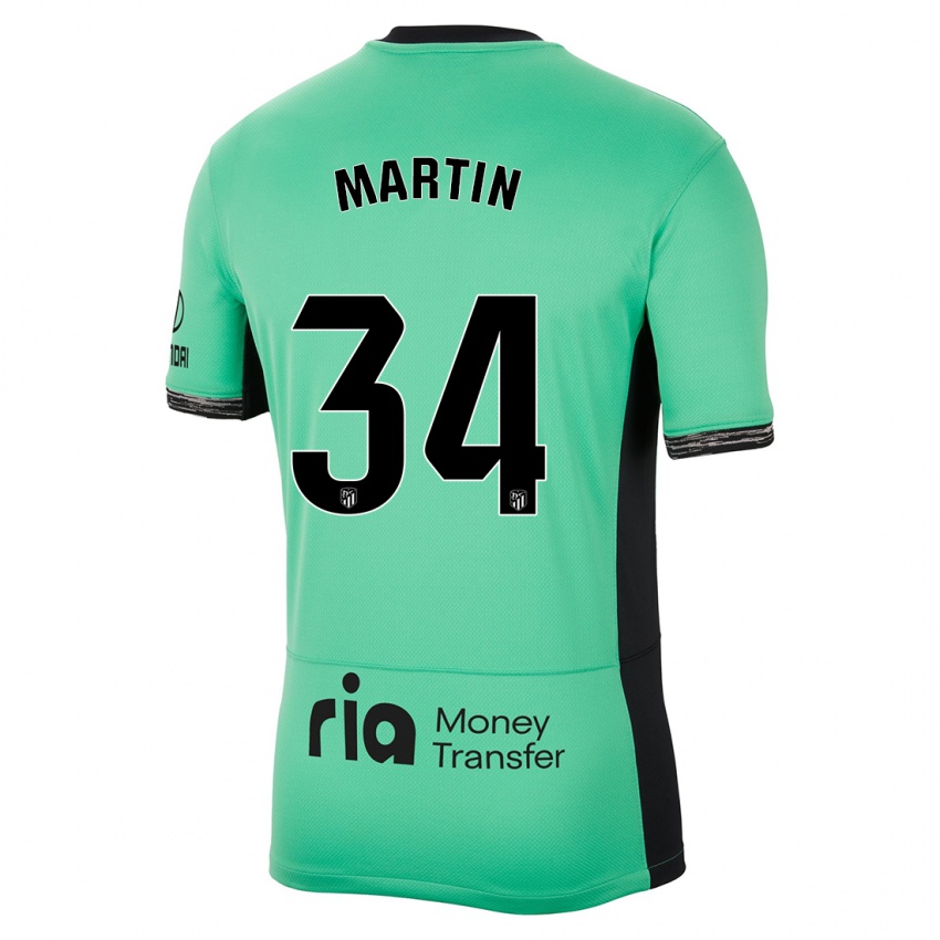 Gyermek Carlos Martin #34 Tavaszi Zöld Harmadik Számú Jersey 2023/24 Mez Póló Ing