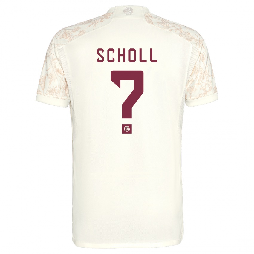 Gyermek Paul Scholl #0 Törtfehér Harmadik Számú Jersey 2023/24 Mez Póló Ing