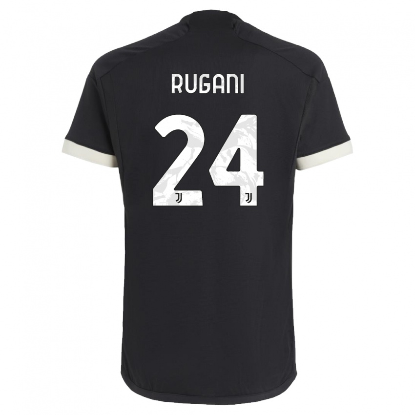 Gyermek Daniele Rugani #24 Fekete Harmadik Számú Jersey 2023/24 Mez Póló Ing