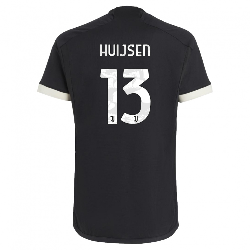 Gyermek Dean Huijsen #13 Fekete Harmadik Számú Jersey 2023/24 Mez Póló Ing