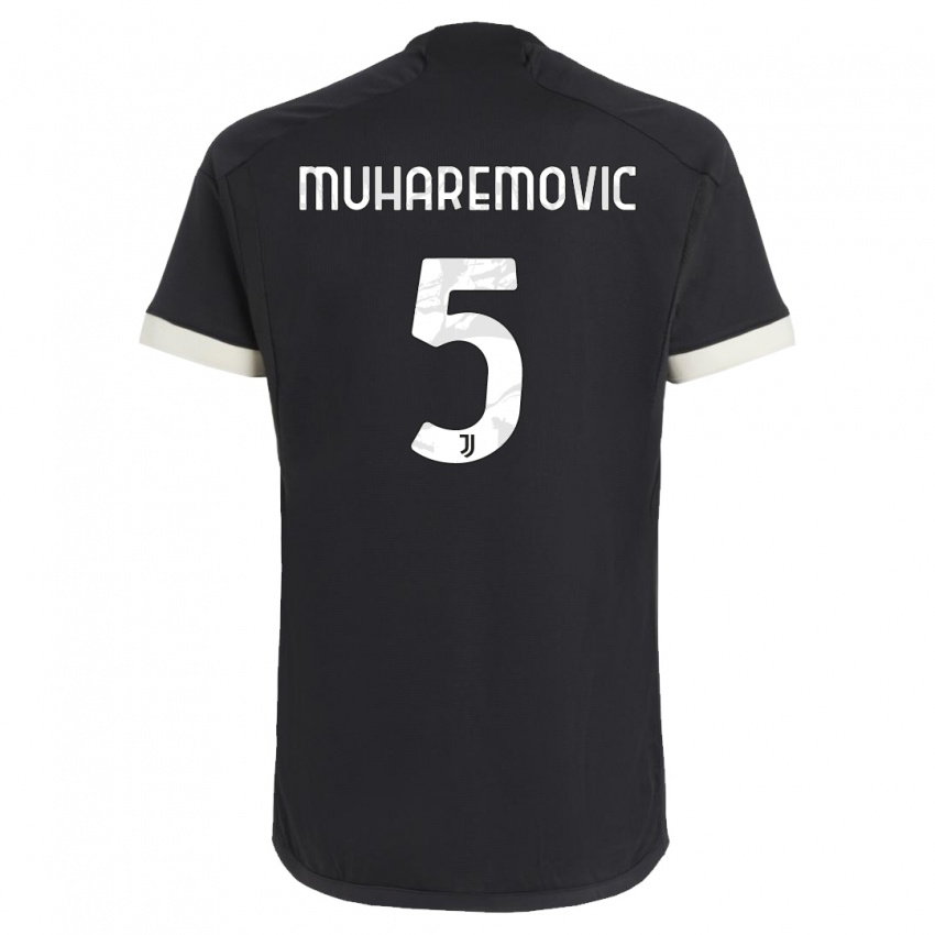 Gyermek Tarik Muharemovic #5 Fekete Harmadik Számú Jersey 2023/24 Mez Póló Ing