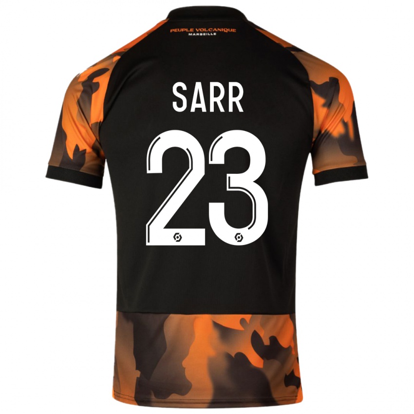 Gyermek Ismaïla Sarr #23 Fekete Narancs Harmadik Számú Jersey 2023/24 Mez Póló Ing