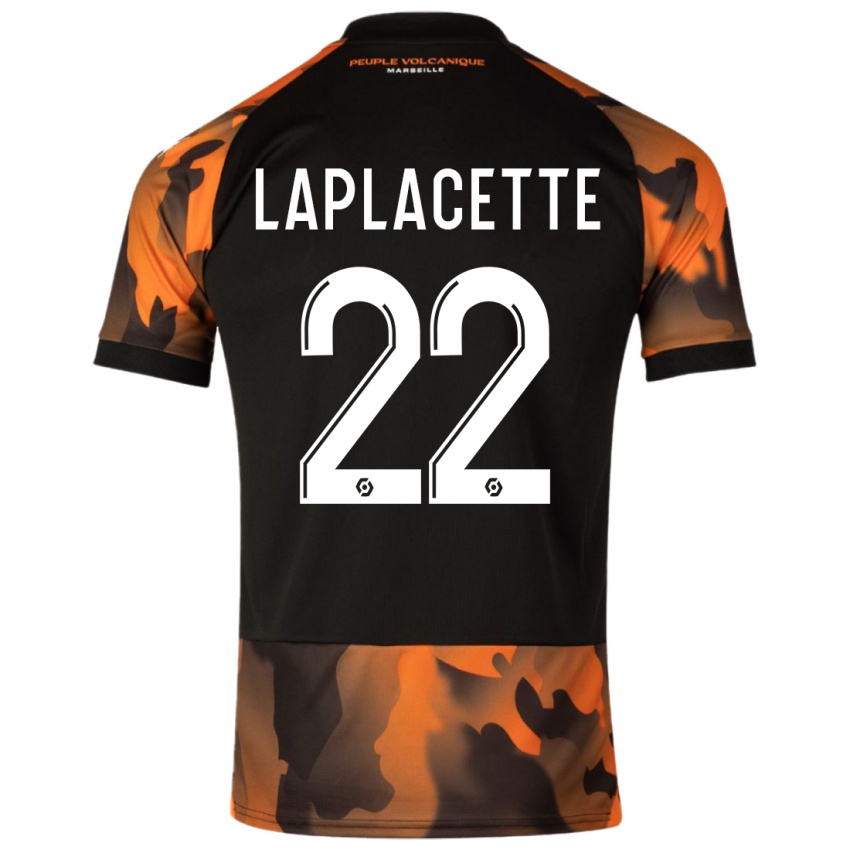 Gyermek Tess Laplacette #22 Fekete Narancs Harmadik Számú Jersey 2023/24 Mez Póló Ing