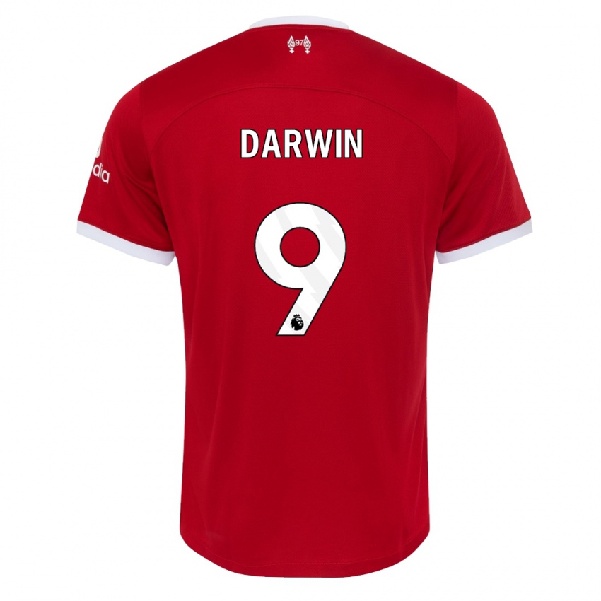 Férfi Darwin Nunez #9 Piros Hazai Jersey 2023/24 Mez Póló Ing