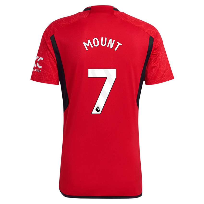 Férfi Mason Mount #7 Piros Hazai Jersey 2023/24 Mez Póló Ing