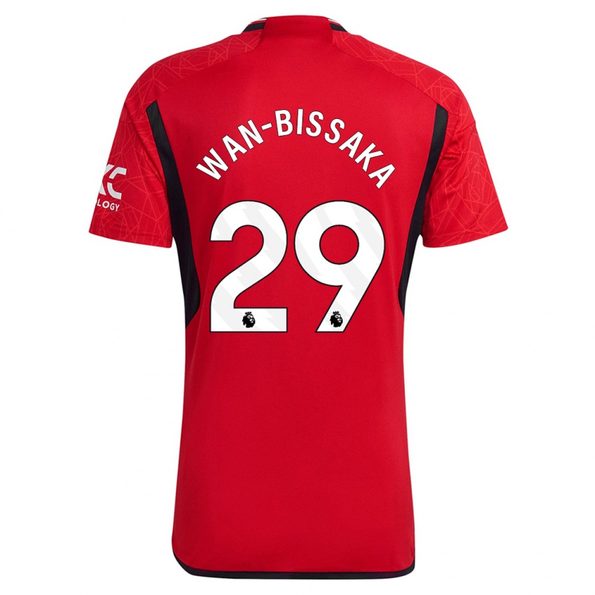 Férfi Aaron Wan-Bissaka #29 Piros Hazai Jersey 2023/24 Mez Póló Ing