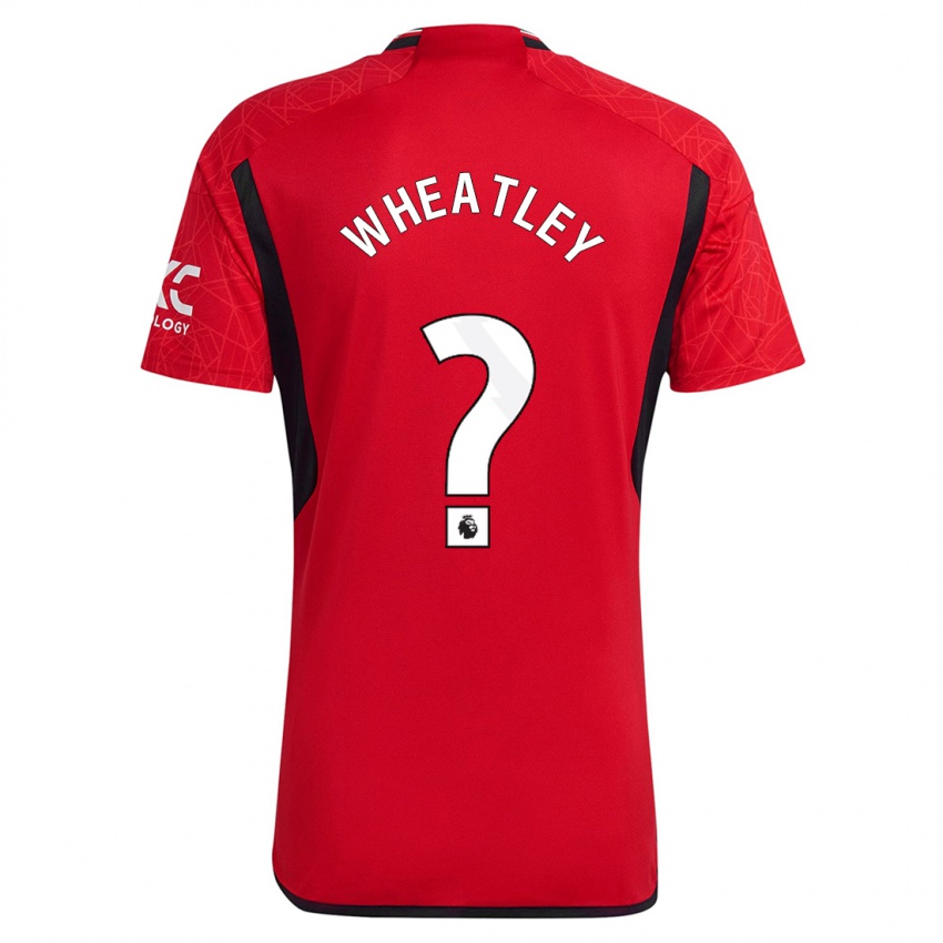 Férfi Ethan Wheatley #0 Piros Hazai Jersey 2023/24 Mez Póló Ing