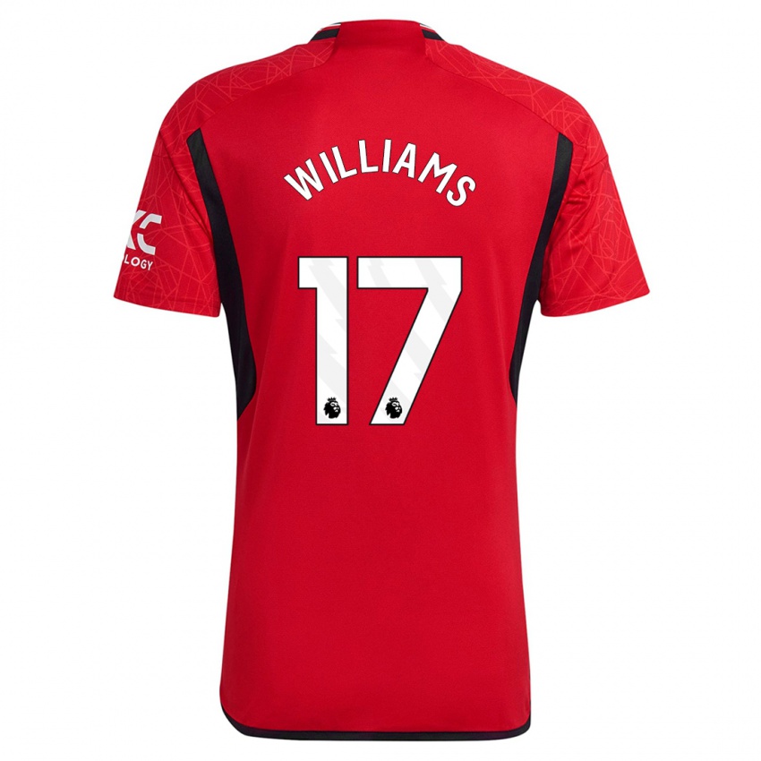 Férfi Rachel Williams #17 Piros Hazai Jersey 2023/24 Mez Póló Ing