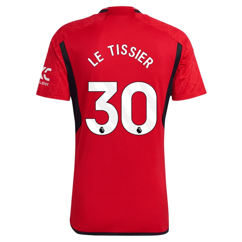 Férfi Maya Le Tissier #30 Piros Hazai Jersey 2023/24 Mez Póló Ing