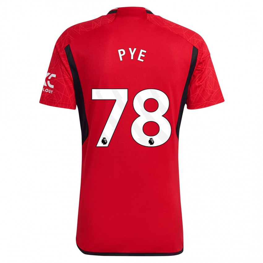 Férfi Logan Pye #78 Piros Hazai Jersey 2023/24 Mez Póló Ing