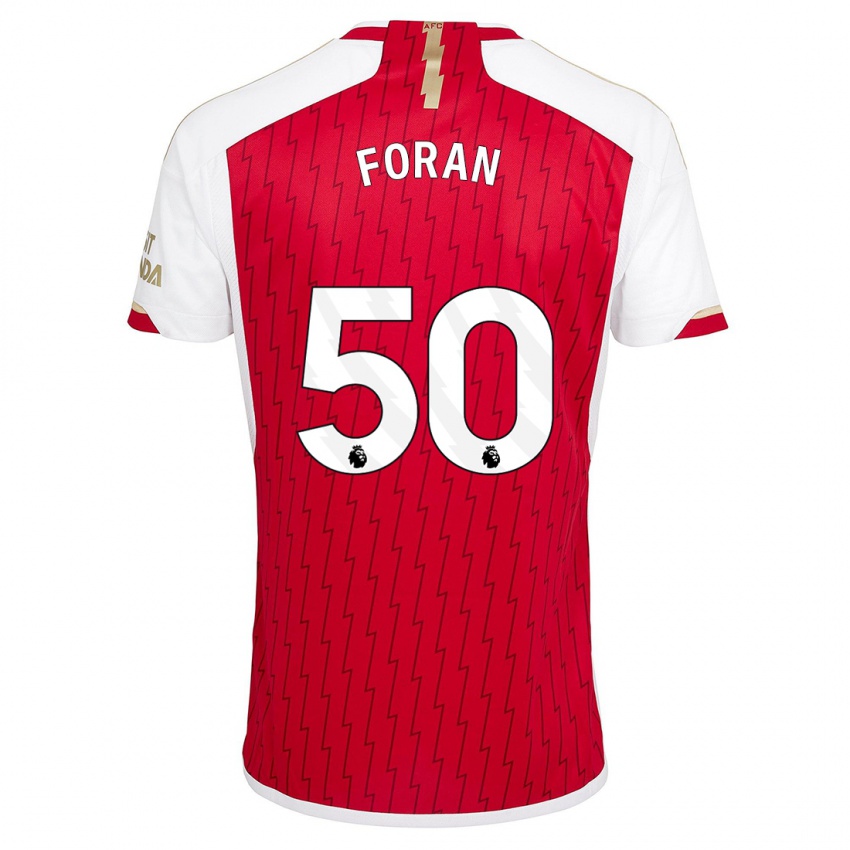 Férfi Taylor Foran #50 Piros Hazai Jersey 2023/24 Mez Póló Ing