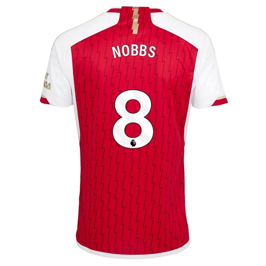 Férfi Nobbs #8 Piros Hazai Jersey 2023/24 Mez Póló Ing