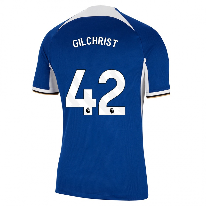 Férfi Alfie Gilchrist #42 Kék Hazai Jersey 2023/24 Mez Póló Ing