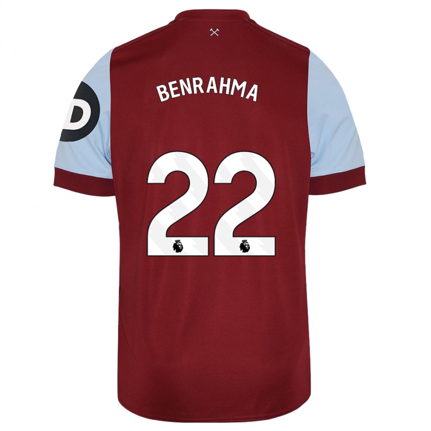 Férfi Said Benrahma #22 Gesztenyebarna Hazai Jersey 2023/24 Mez Póló Ing