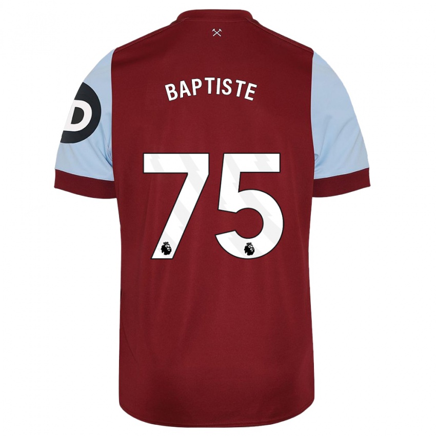 Férfi Jamal Baptiste #75 Gesztenyebarna Hazai Jersey 2023/24 Mez Póló Ing