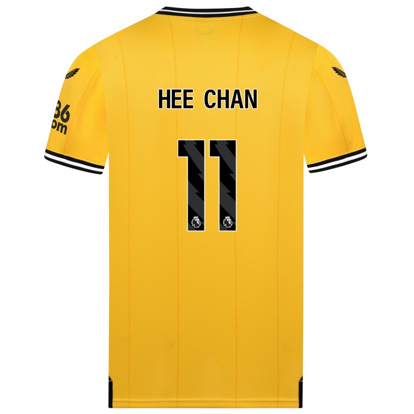Férfi Hee Chan Hwang #11 Sárga Hazai Jersey 2023/24 Mez Póló Ing