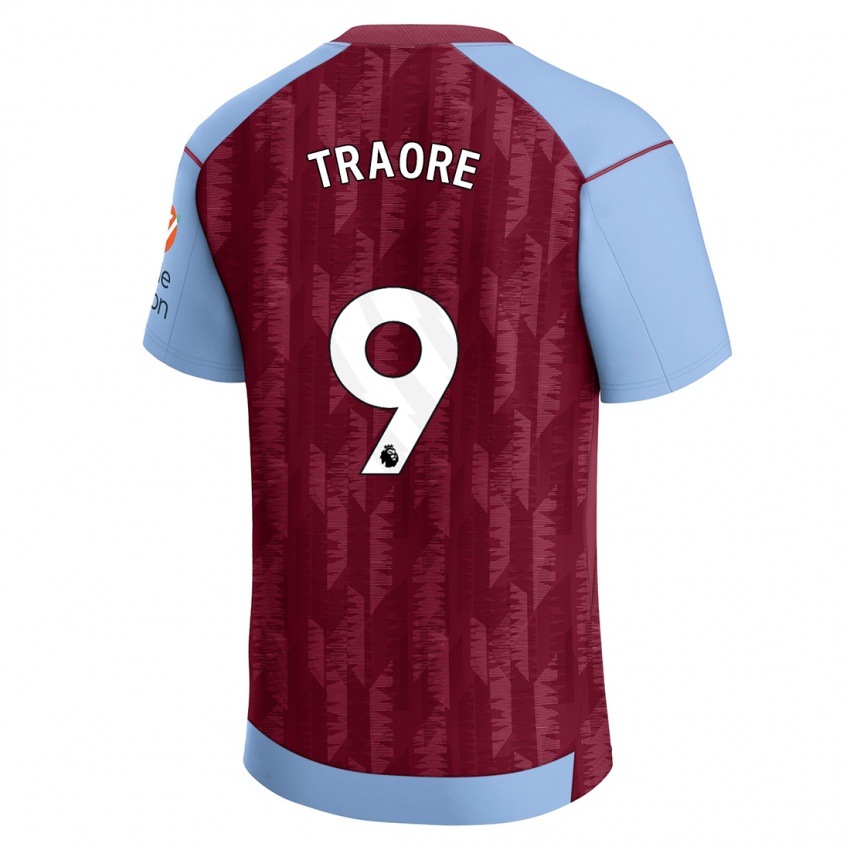 Férfi Bertrand Traore #9 Claret Blue Hazai Jersey 2023/24 Mez Póló Ing