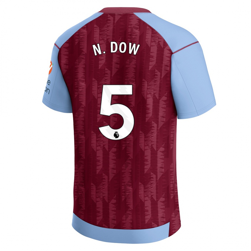 Férfi Elisha N'dow #5 Claret Blue Hazai Jersey 2023/24 Mez Póló Ing