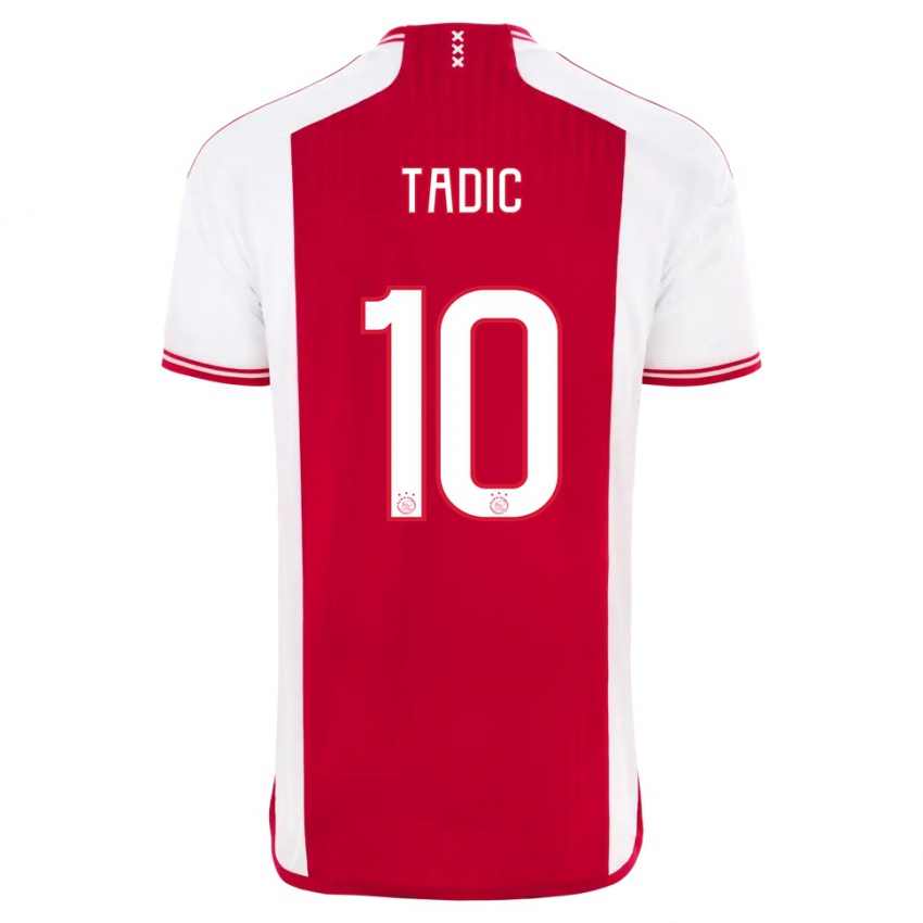 Férfi Dusan Tadic #10 Piros Fehér Hazai Jersey 2023/24 Mez Póló Ing