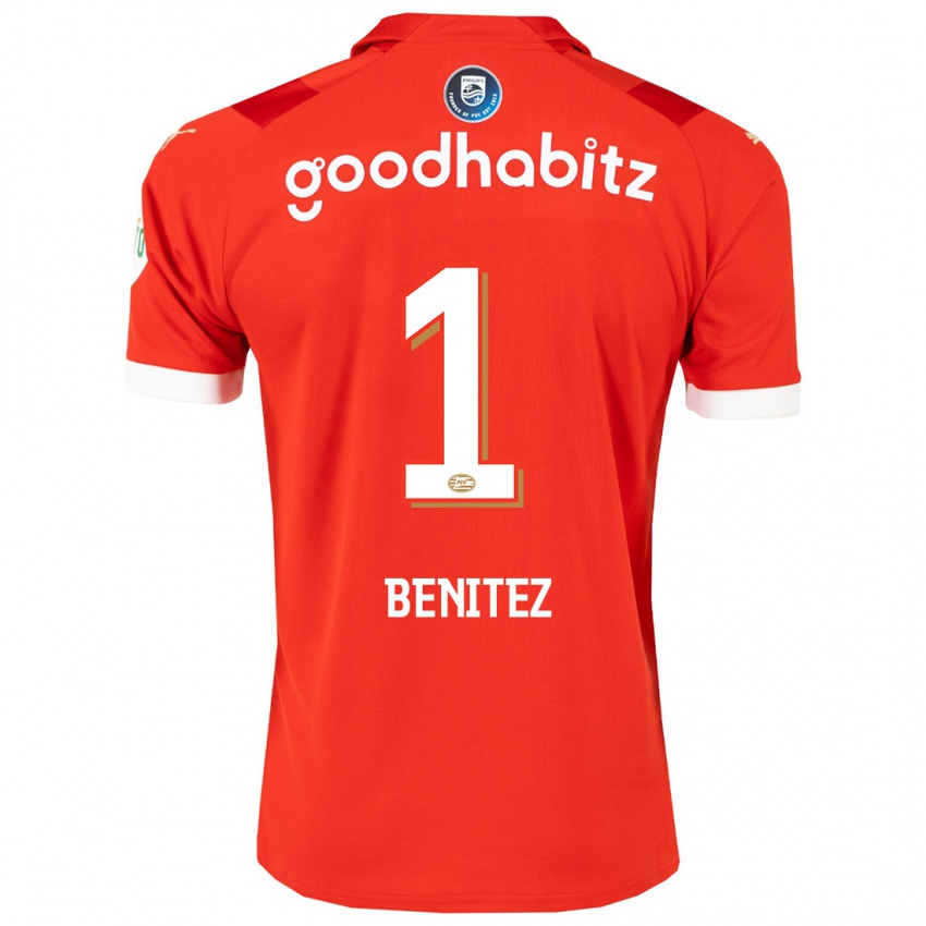 Férfi Walter Benitez #1 Piros Hazai Jersey 2023/24 Mez Póló Ing
