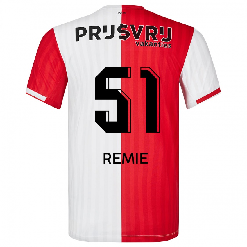 Férfi Devin Remie #51 Piros Fehér Hazai Jersey 2023/24 Mez Póló Ing