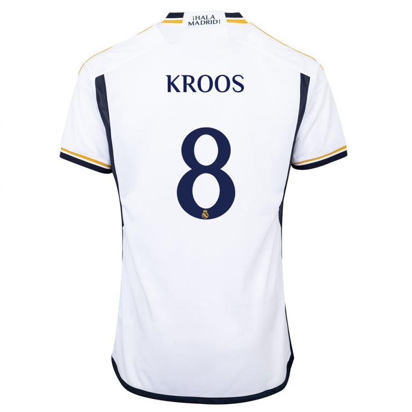 Férfi Toni Kroos #8 Fehér Hazai Jersey 2023/24 Mez Póló Ing