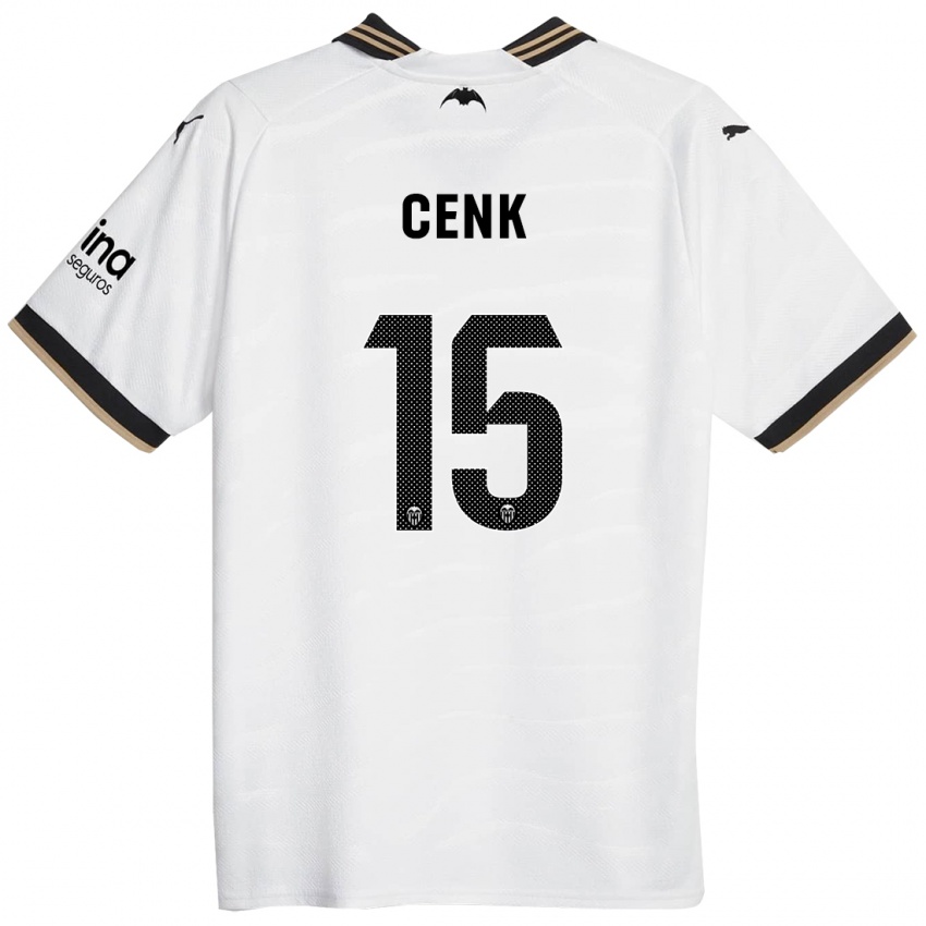 Férfi Cenk Ozkacar #15 Fehér Hazai Jersey 2023/24 Mez Póló Ing