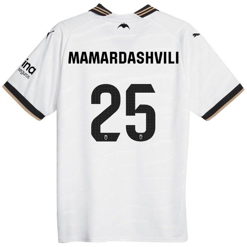 Férfi Giorgi Mamardashvili #25 Fehér Hazai Jersey 2023/24 Mez Póló Ing